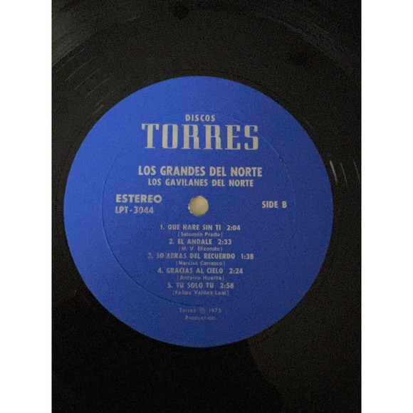 Los Gavilanes Del Norte Los Grandes Del Norte 1975 LP Discos Torres 3044 VG+ - Picture 9 of 9